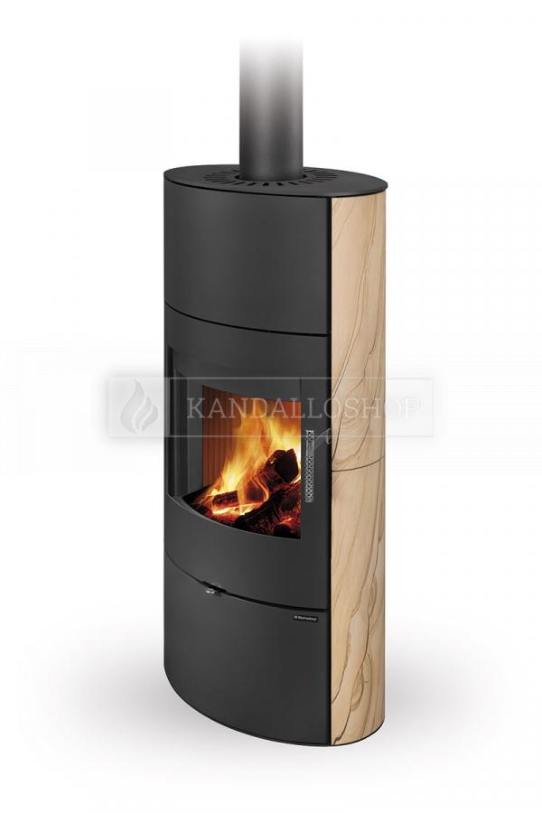 Romotop Sone 04 A kandallókályha homokkő borítással és hőtárolós egységgel kandalloshop