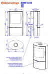 Romotop Sone G 03 lemez kandallókályha dizájnos üveggel és samott tűztérrel kandalloshop