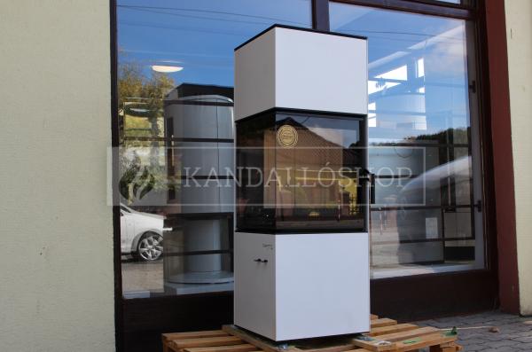 Defro Home Quadroom sarki üveggel ellátott lemez kandallókályha kandalloshop