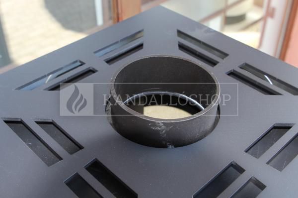 Defro Home Quadroom sarki üveggel ellátott lemez kandallókályha kandalloshop