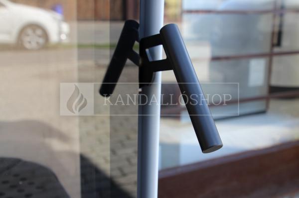 Defro Home Quadroom sarki üveggel ellátott lemez kandallókályha kandalloshop