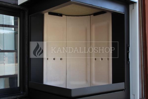 Defro Home Quadroom sarki üveggel ellátott lemez kandallókályha kandalloshop