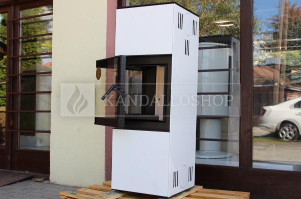 Defro Home Quadroom sarki üveggel ellátott lemez kandallókályha kandalloshop