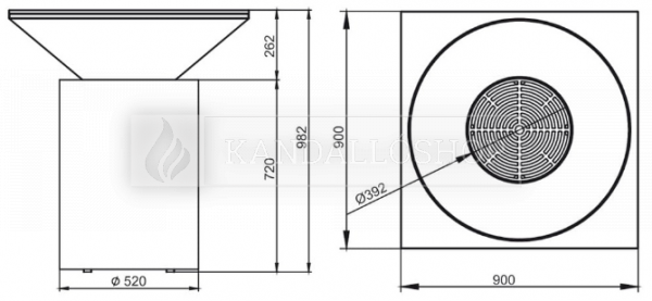 Praktikus kerti grill Artiss G6 grafit kandalloshop