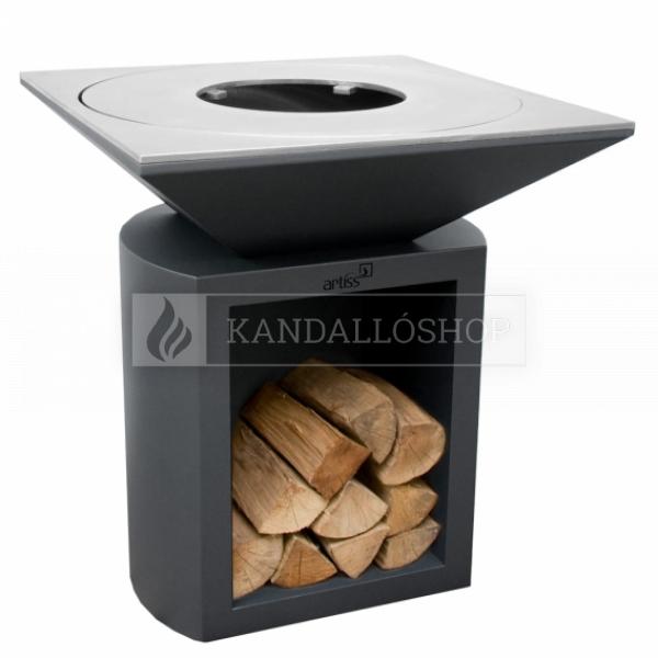 Kerti grill Artiss G2 főzőlappal grafit kandalloshop