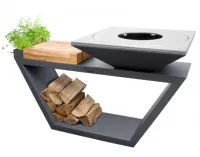 Kerti grill Artiss G4 grafit dizájnal