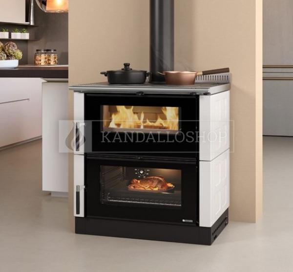 La Nordica Verona XXL maiolica kandallókályha öntöttvas főzőlappal és sütővel a tűztér alatt kandalloshop