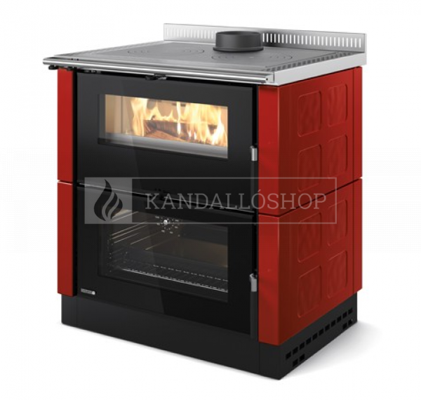 La Nordica Verona XXL maiolica kandallókályha öntöttvas főzőlappal és sütővel a tűztér alatt kandalloshop