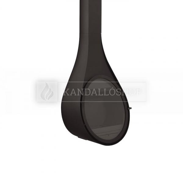 Rocal Drop exkluzív ovális kialakítású kandallókályha a falra kandalloshop