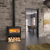 Rocal Habit 80 + T kandallókályha dizájnos ajtóval kandalloshop