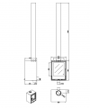 Rocal Habit 50 V + T modern kandallókályha dizájnos ajtóval kandalloshop