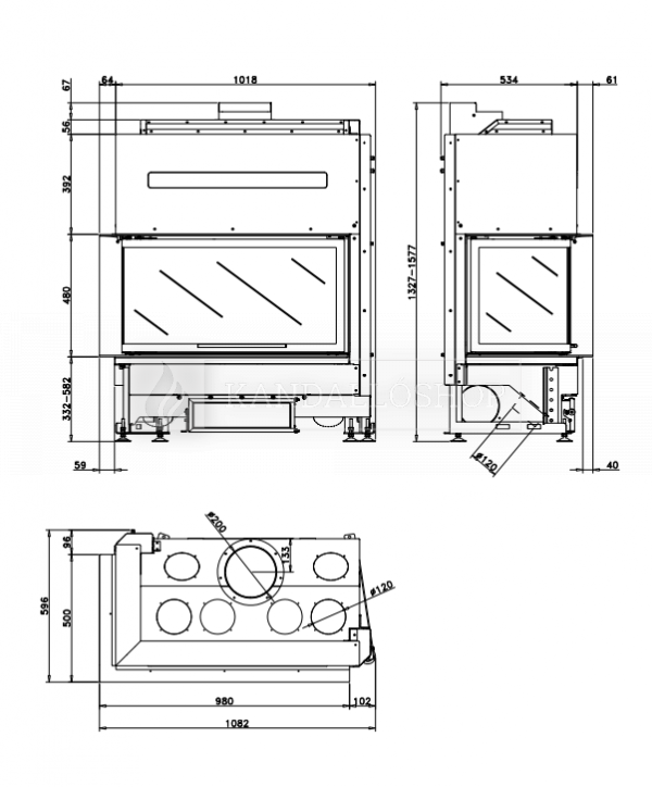 Rocal G450 LI modern sarki kandallóbetét kandalloshop