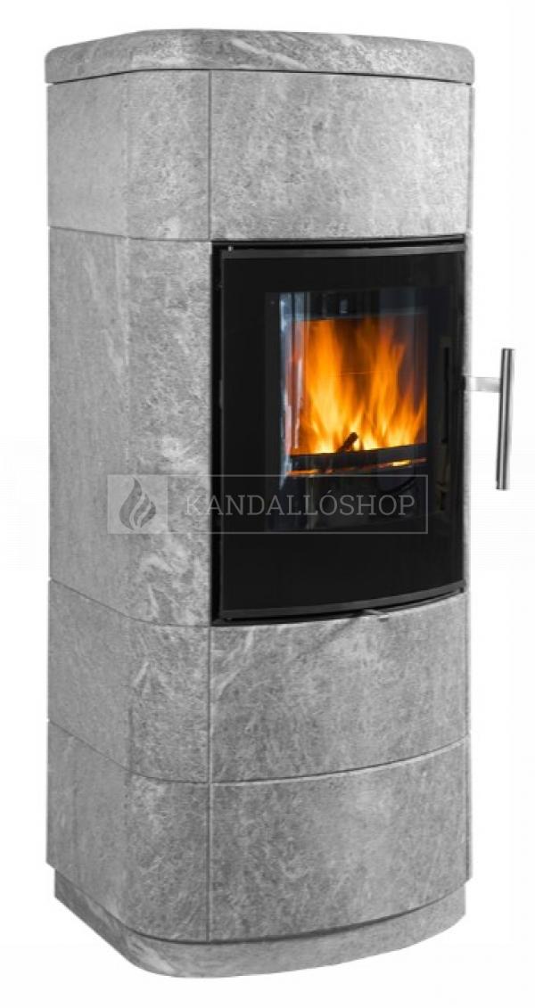 Norsk Kleber Marcello 120 exkluzív zsírkő kandallókályha masszív zsírkővel borítva kandalloshop