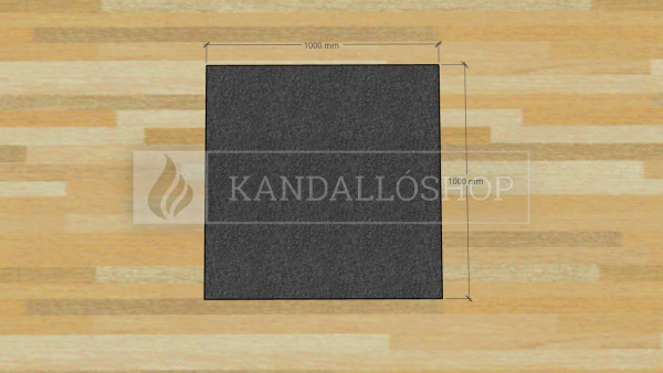 Négyzet fekete gránit lap 1000x1000 mm kandalloshop