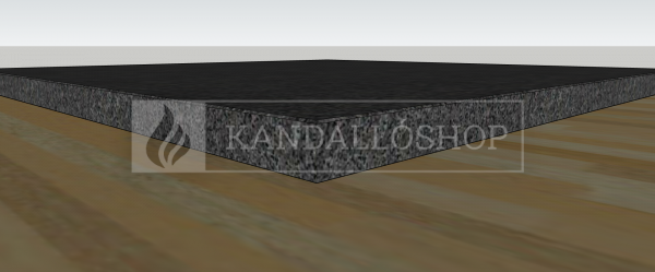 Négyzet fekete gránit lap 1000x1000 mm kandalloshop